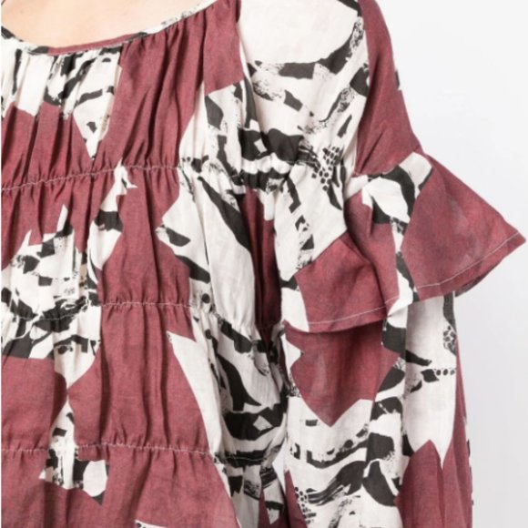 IRO Hilta smocked long-sleeve blouse - SIZE 38 - Picture 3 of 5